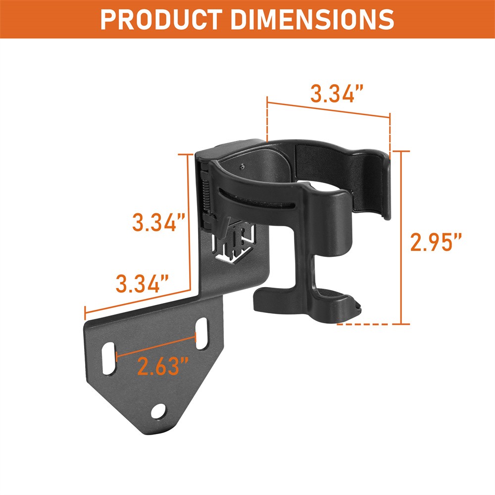 Multi-Function Phone Mount & Drink Cup Holder Kit For 1987-1995 Jeep Wrangler YJ