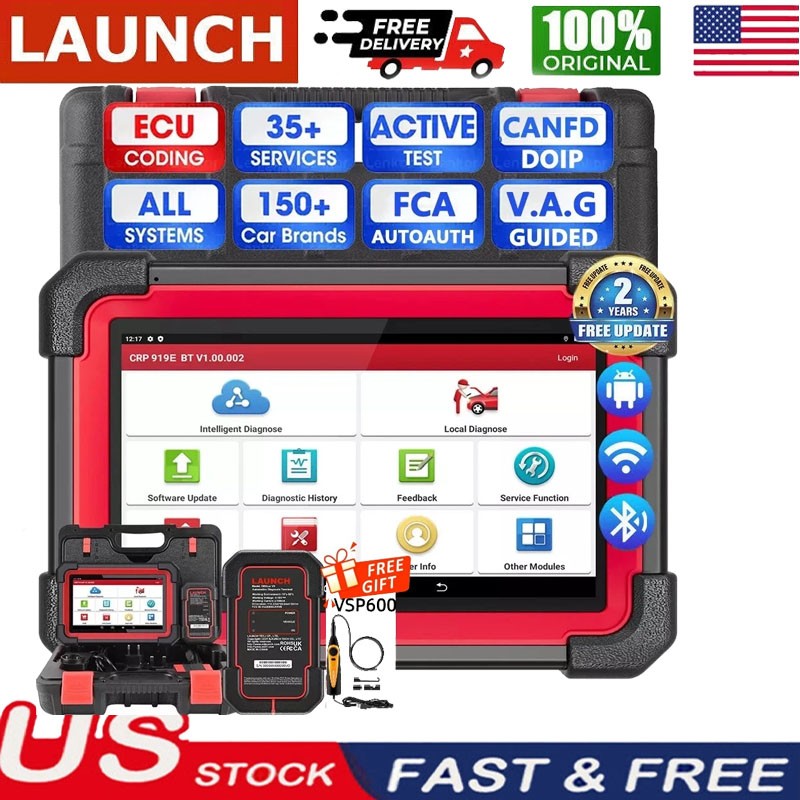 2026 LAUNCH X431 CRP919E BT Car Diagnostic Coding Tool All System OBD2 Scanner*