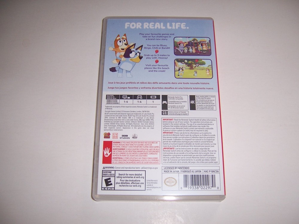 Authentic Box Case ONLY Replacement Nintendo Switch for Bluey The Video Game