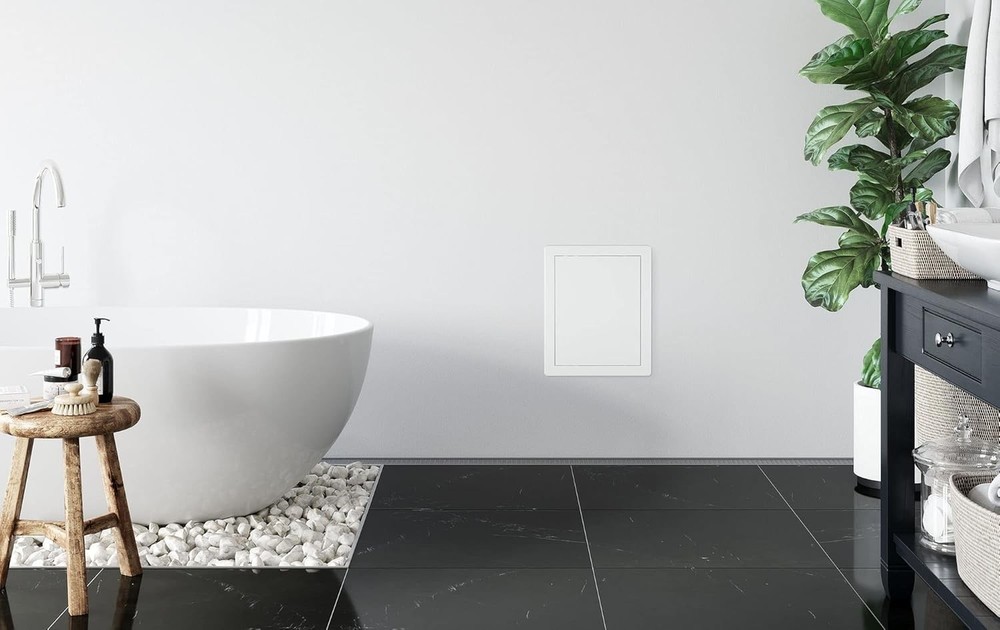 Modern 4x6 Inch Drywall Access Door - Durable White ABS Installation Panel