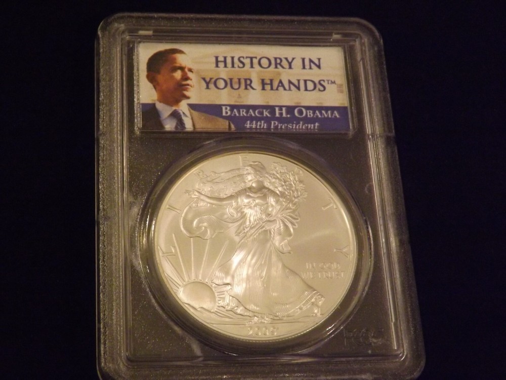 2009   $1      Eagle       OBAMA      PCGS  MS 70
