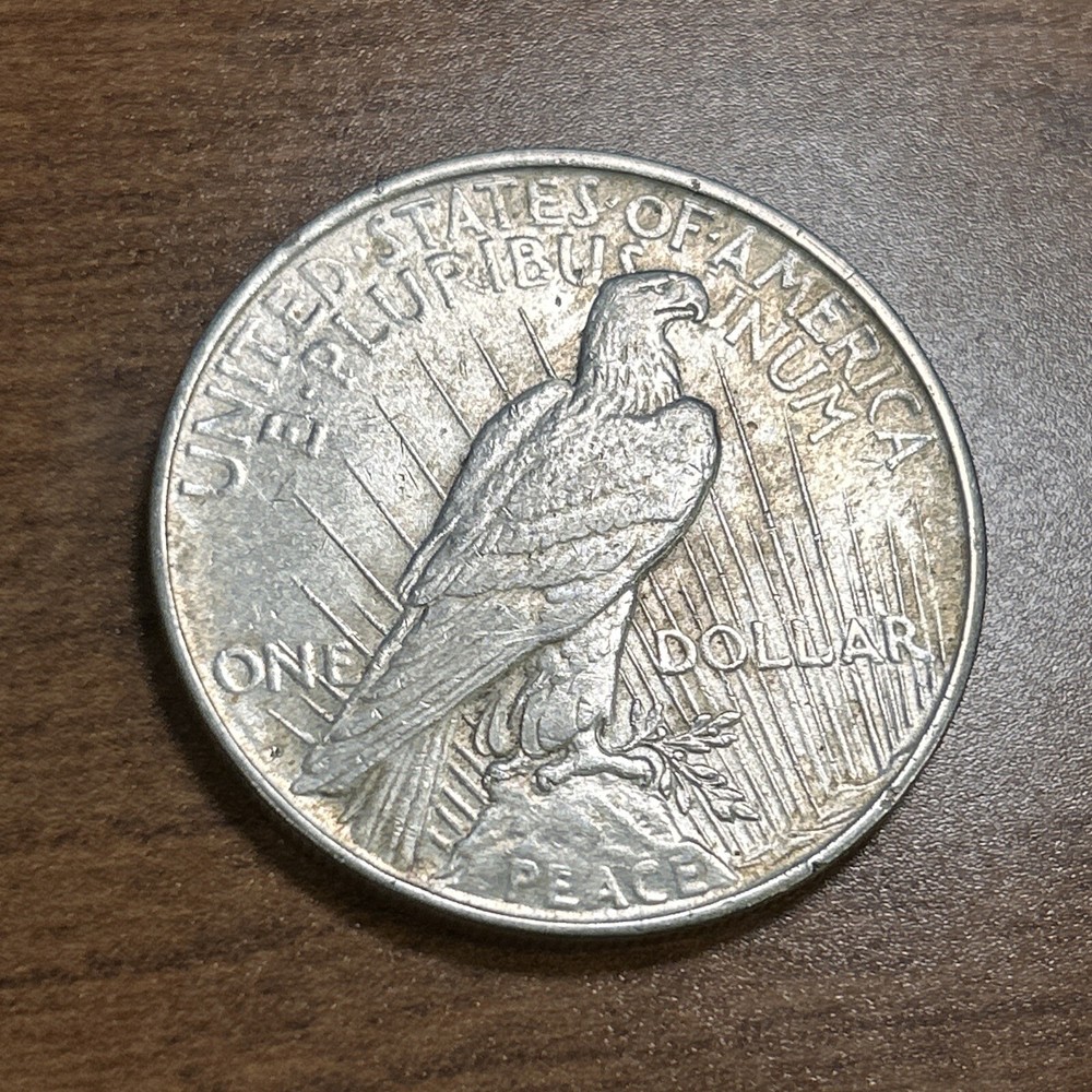 1927-D $1 Peace Silver Dollar AU+