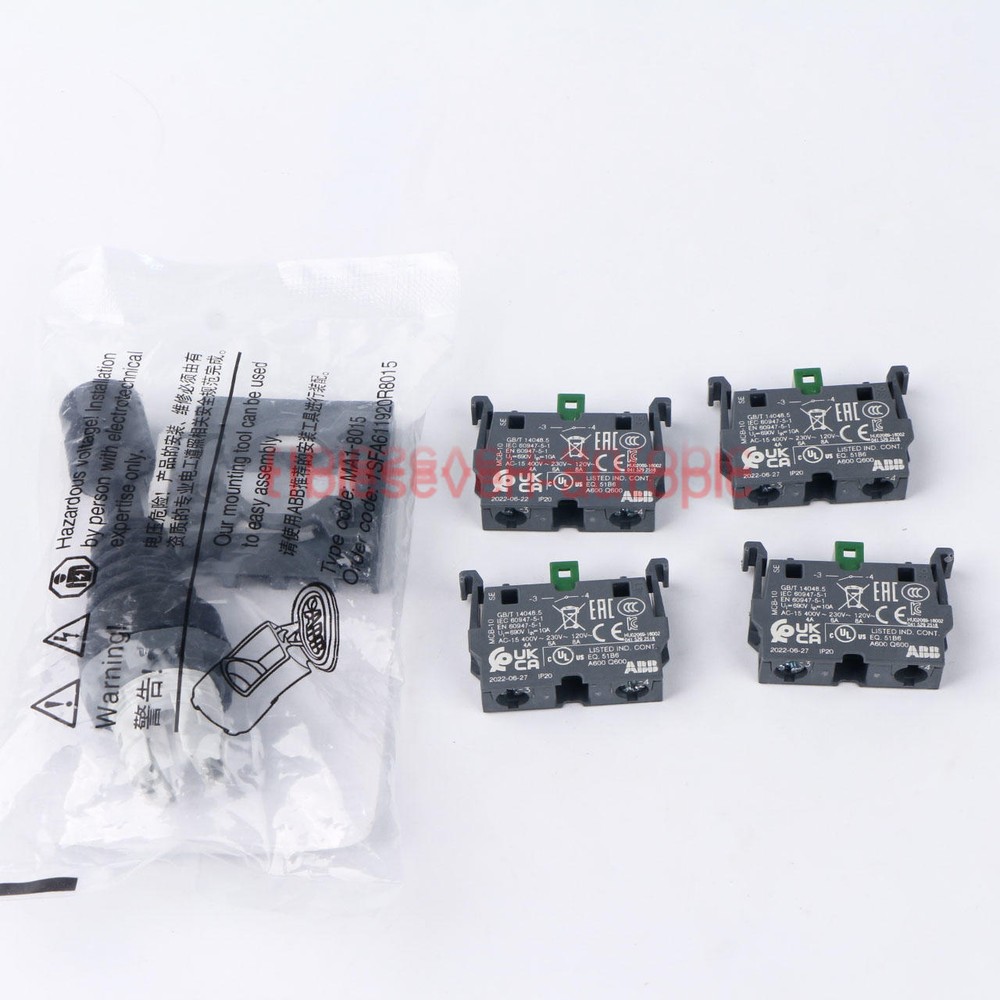 1x ABB Control Joystick Switch MJS6-40B with 4 MCB-10 Contacts Reset Type