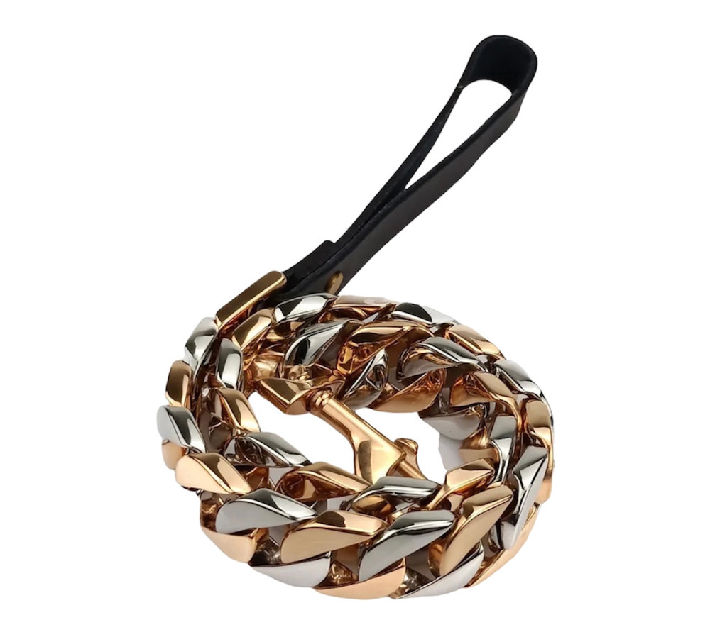 Rose & Silver Cuban Leash