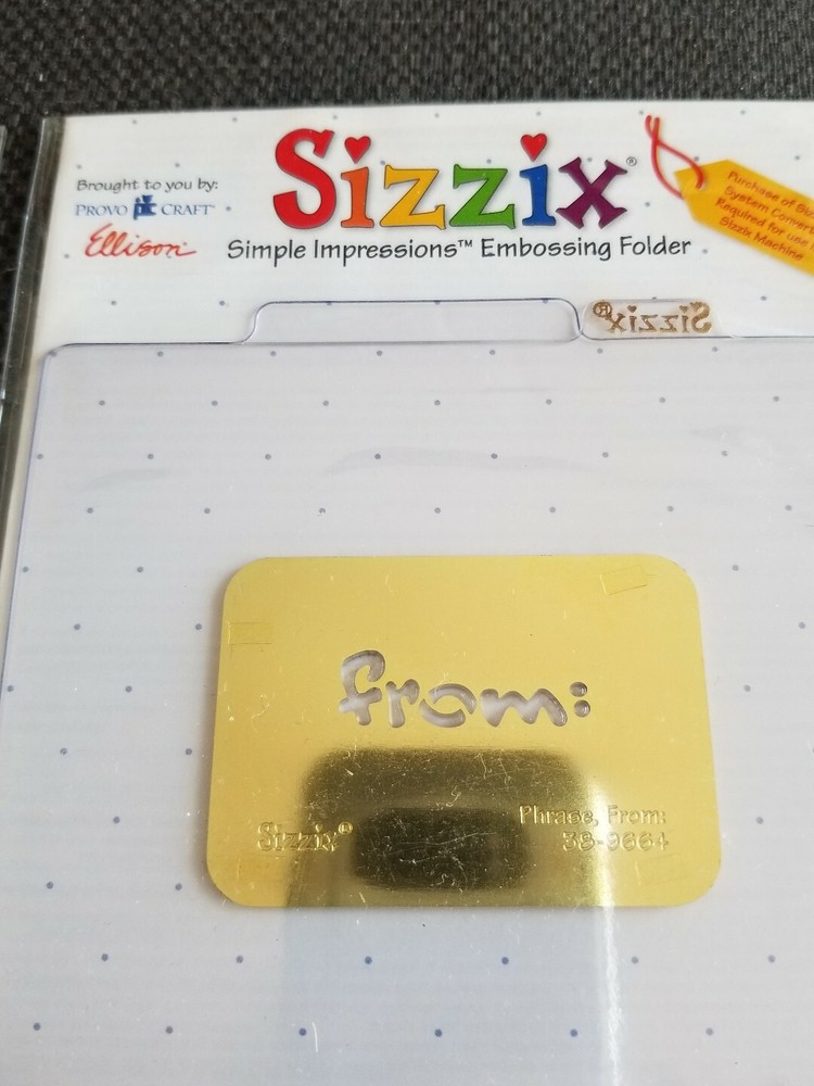 Sizzix embossing folders lot