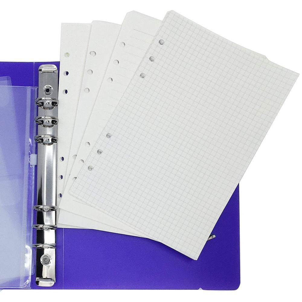 A6 PP Binder with Pages & Binder Pocket Set, White A6 Combo