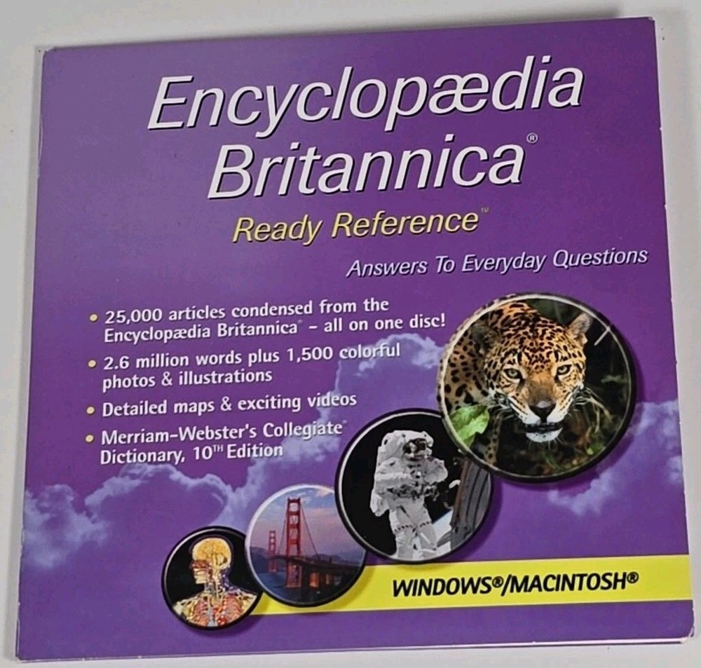 Encyclopedia Britannia Ready Reference CD-ROM Windows Macintosh