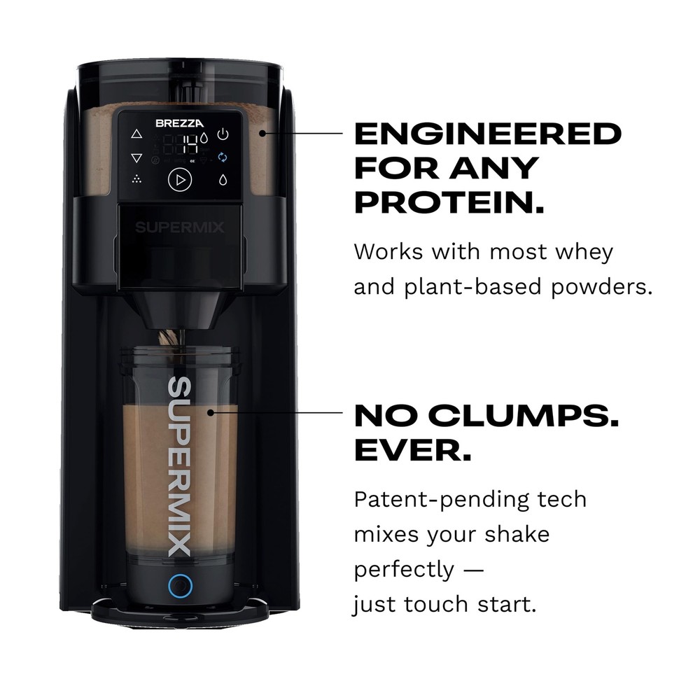 BREZZA Supermix Automatic Protein Shake Maker – Electric Powder Dispenser