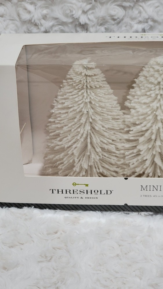 Threshold Mini Trees White 3 Pack NEW