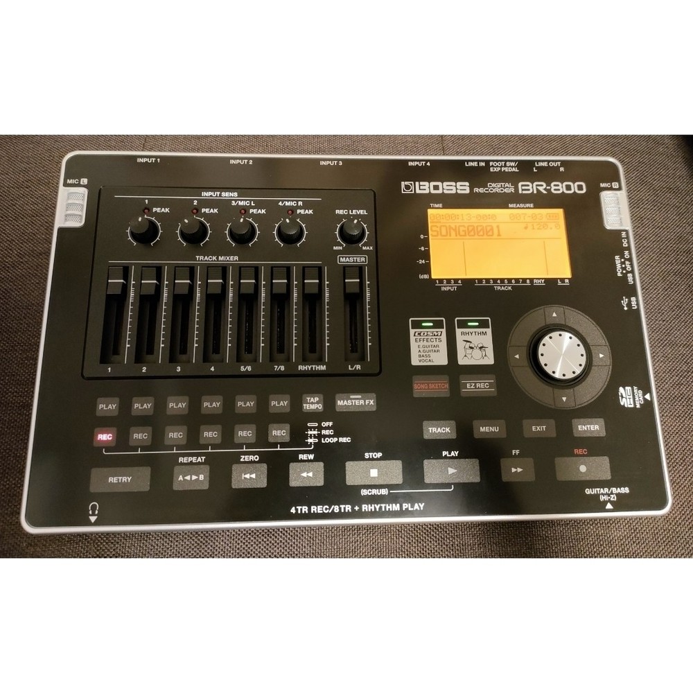 BOSS BR-800 Digital Recorder 8-Track Multi-Track Studio Interface Phantom Power