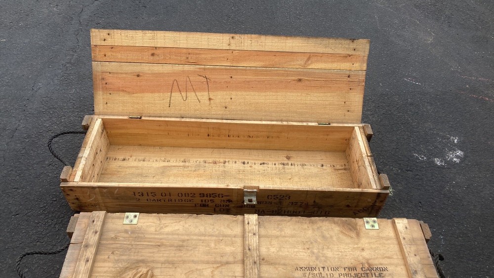 wooden ammunition crates