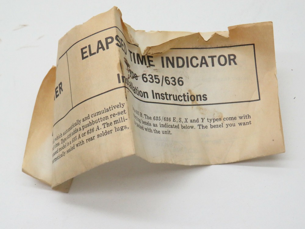 Conrac Type 636-AA Elapsed Time Indicator 115V 2.7W