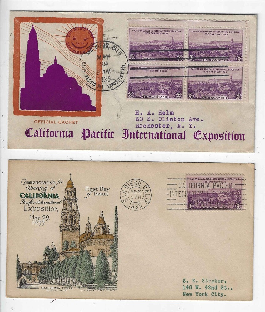 FDC's    773-11 , 773-33c     --  Cal-Pac expo