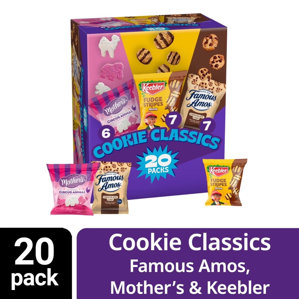 Assorted Cookie Classics Variety Pack ,20 Pouch Box, 20 oz.