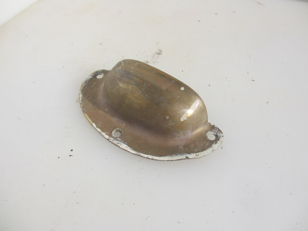 Vintage Brass Drawer Cup Handle Cupboard Pulls Shell Old Antique x1