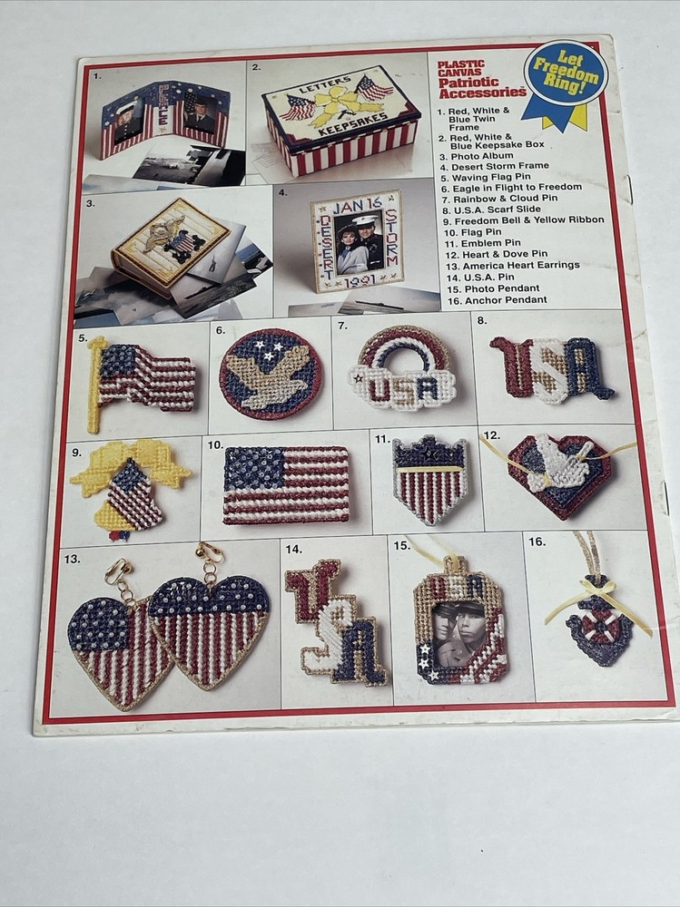 Annie's Attic Patriotic Accessories Plastic Canvas Pattern