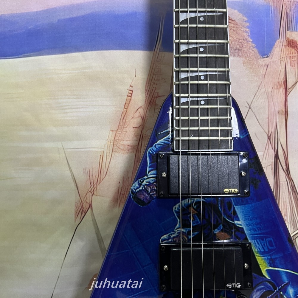 Solid Electric Guitar Dave Mustaine V Rust In Peace Active pickup 6 strings