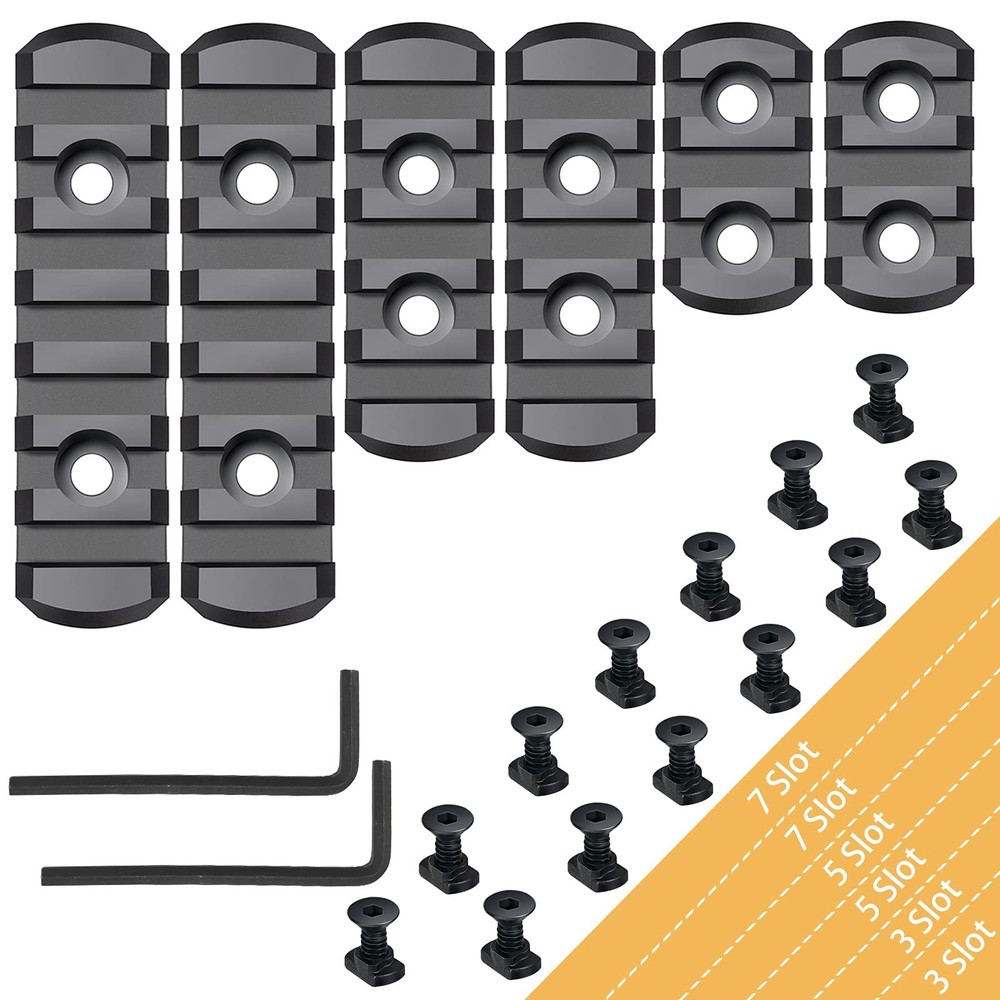 TOCNGAEK Polymer Picatinny Accessory Rail Single Rail，3 3 5 5 black