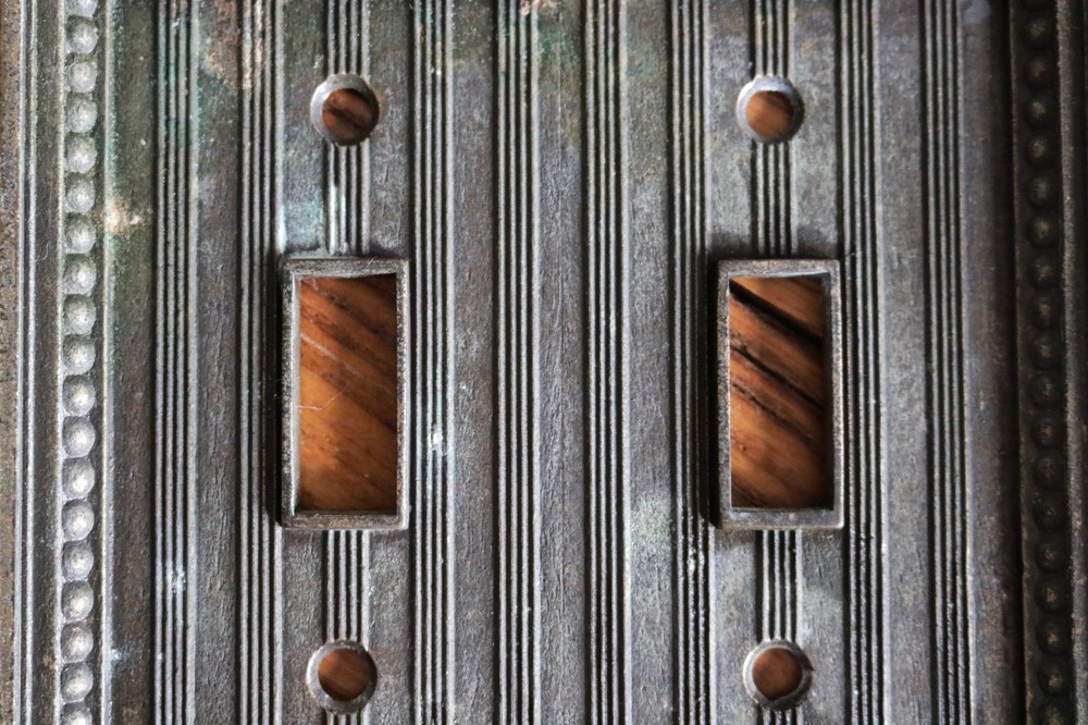 Brass National Lock Co Eagle Switch Plates Set of 2