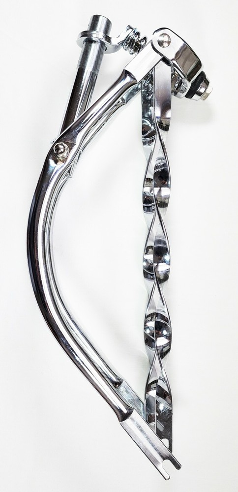 20" Bent Spring Fork Twisted Bar Lowrider Custom Bikes Chrome