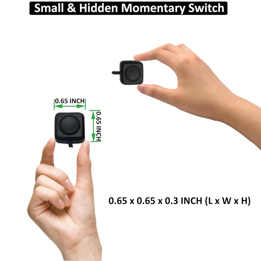 Compact Surface Mount Push Button Switches [2-Pack] - Easy Install & Reliable
