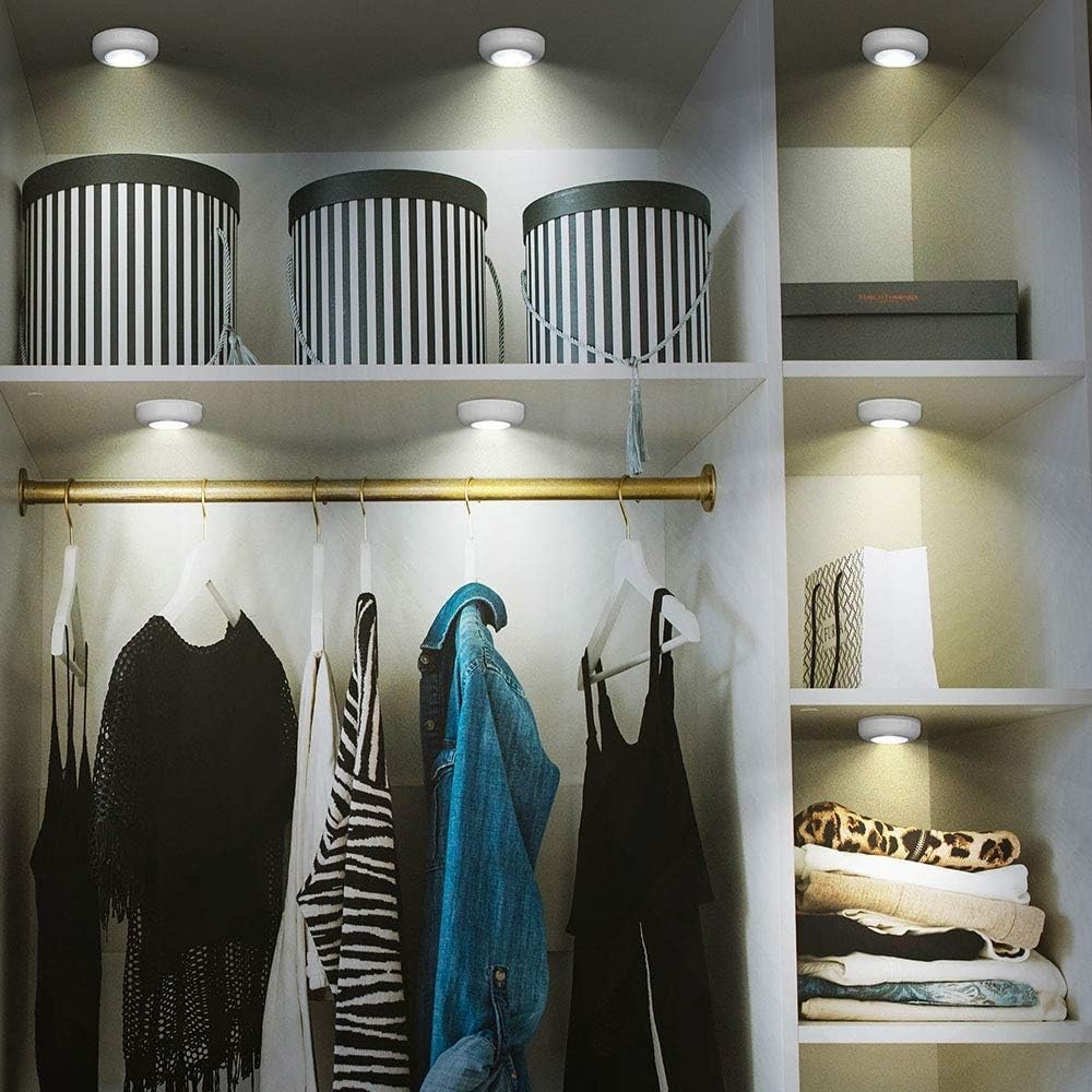 Tap Light Push Lights 6 Pack Portable Bright LED Puck Light Touch Light Night