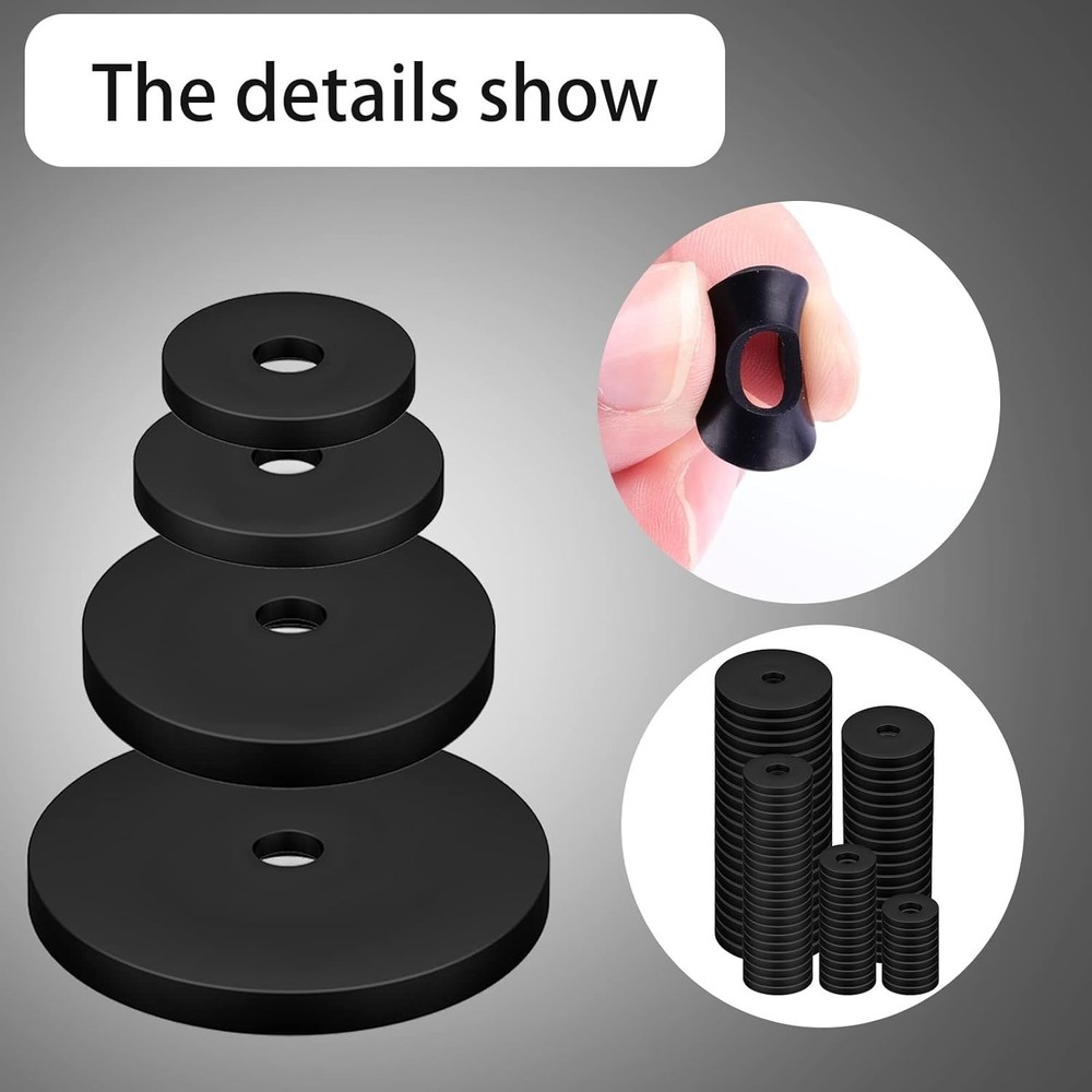 100pcs Flat Rubber Washers - Versatile Tools for Faucets and Appliances