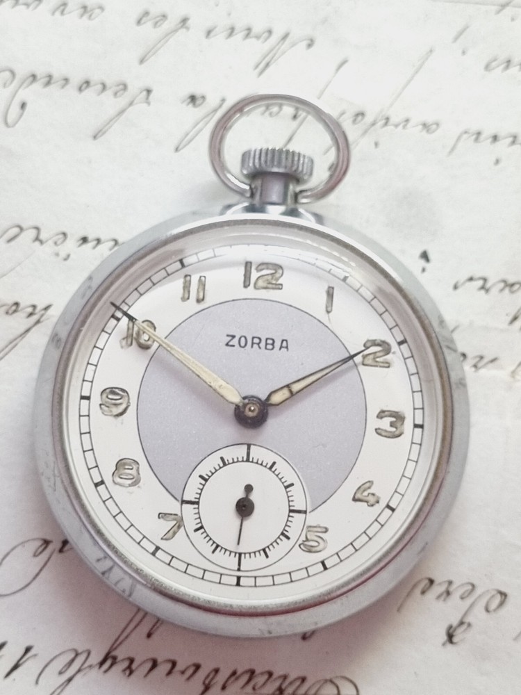 zorba nickel case pocket watch working