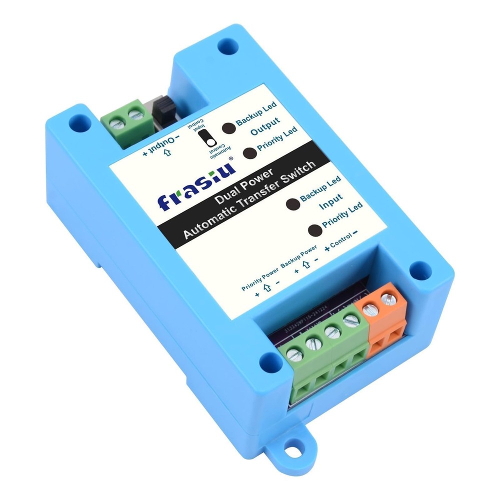 DC Automatic Transfer Switch 5-60V 5A, Dual Power Backup Selector, 0.007s...