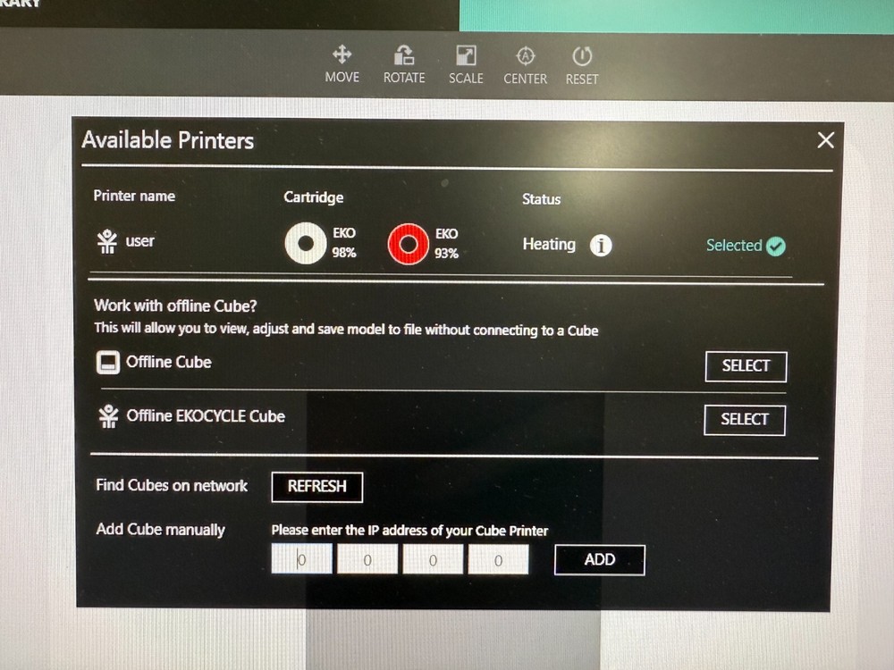 EKOCYCLE Cube Personal 3D Printer 393000