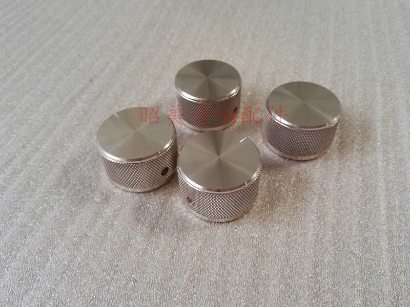 Diameter 35mm Height 22mm Aluminum Solid Volume Knob DIY Amplifier Silver Knob