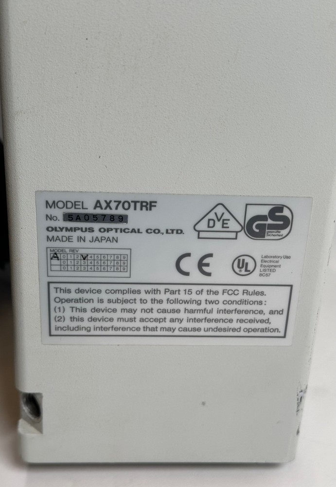 Olympus Provis AX70 Fluorescence Microscope AX70TRF