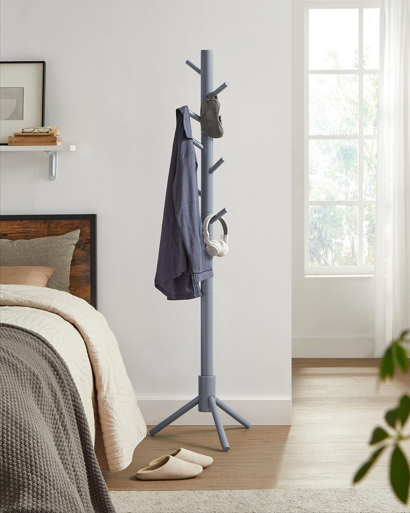 VASAGLE Solid Wood Coat Rack, Free Standing Coat Rack, Tree-Shaped Coat Rack
