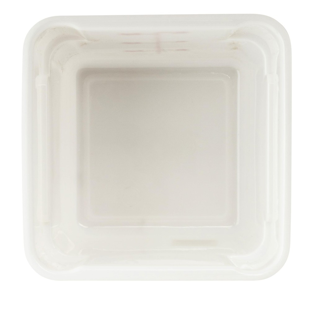 6qt Square Storage Container, White, PP