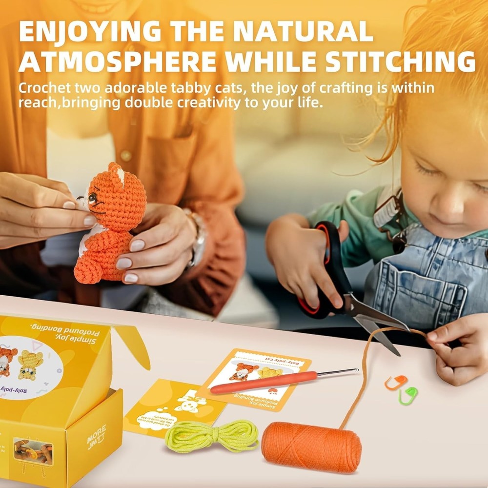 Beginner-Friendly Crochet Kit with Yarn & Video Guide - Gift Idea