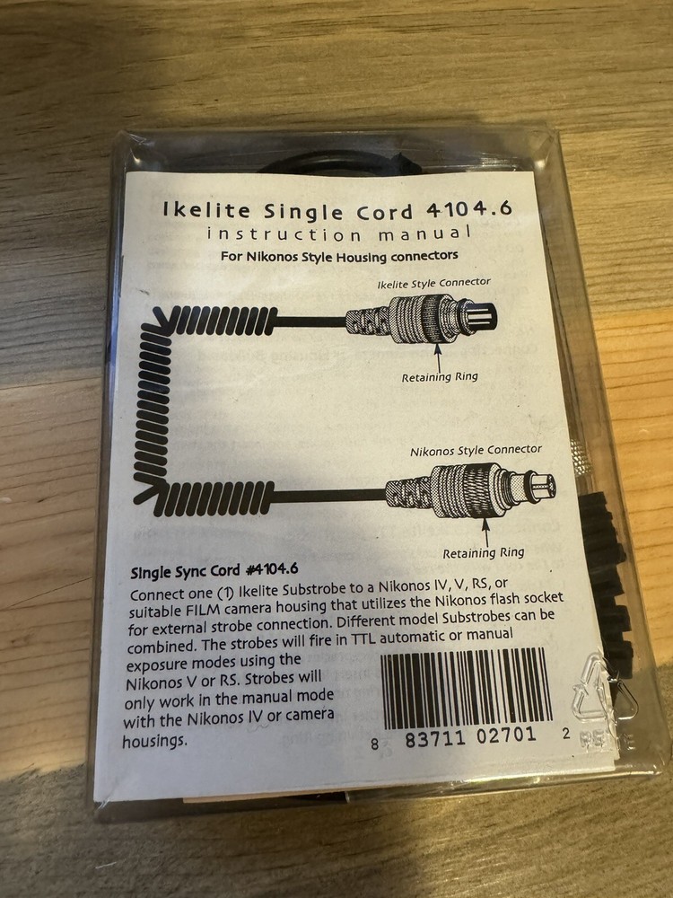 Ikelite Underwater Systems Nikonos Single Cord 4104.6