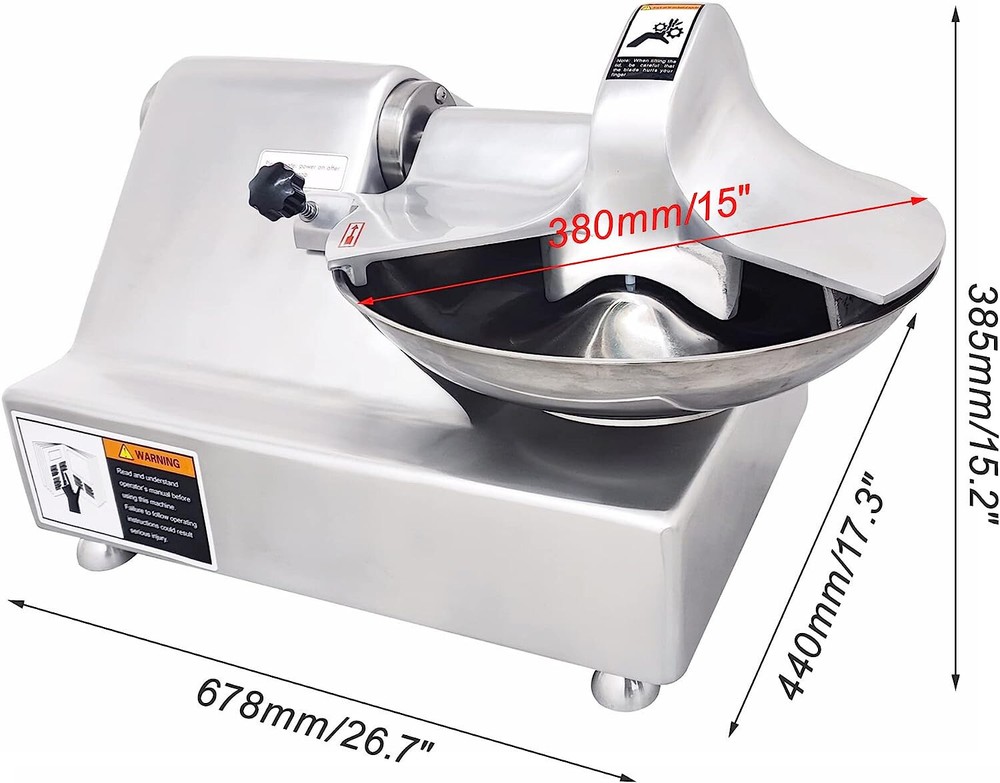 110V Electric Multi Function Chopper Food Shredder Processor Meat Vegetable