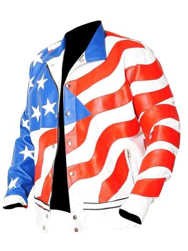 American Flag Vanilla Ice Leather Jacket