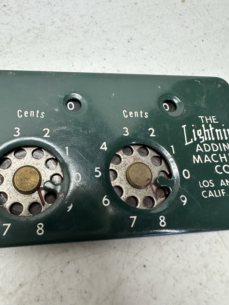 The Lightning Adding Machine Vintage Mechanical Calculator Accounting Arithmetic