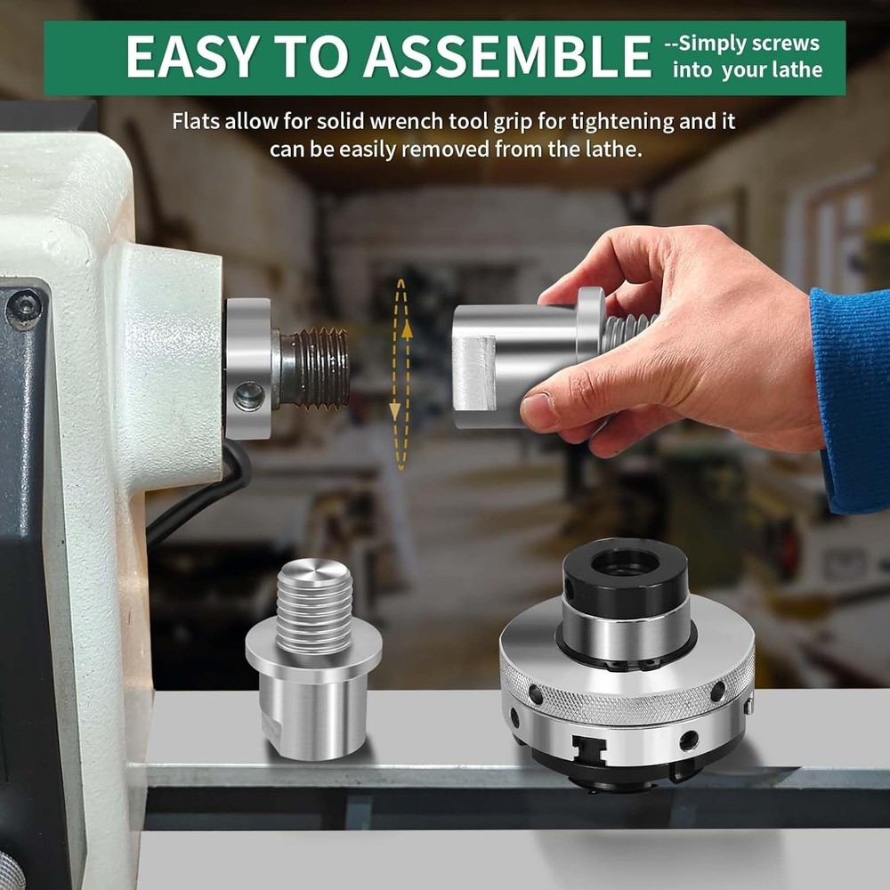 Universal Woodworking Lathe Spindle Adapter for Enhanced Compatibility