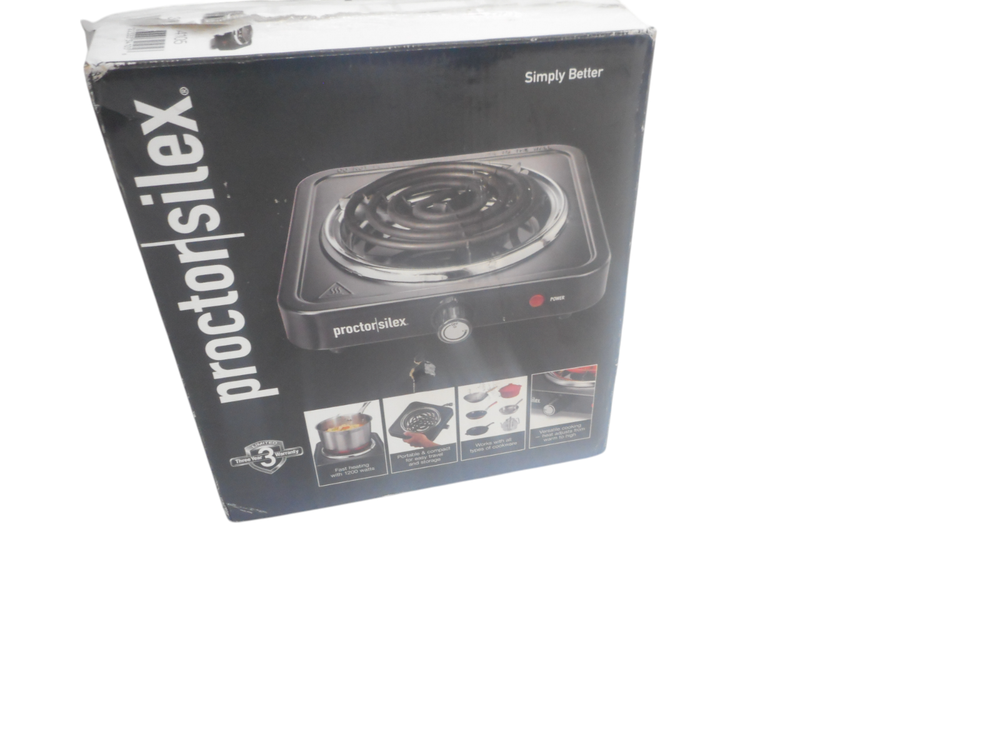 Proctor Silex Single Burner Cooktop Adjustable Temperature Portable Stainless...