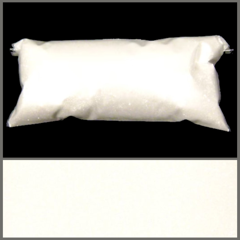White Glitter, Fine .015", Bright White, Solvent Resistant Poly, Epoxy Safe