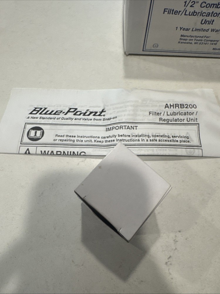 New Blue-Point AHRB200 1/2” Combination Filter/Lubricator/Regulator Compressor