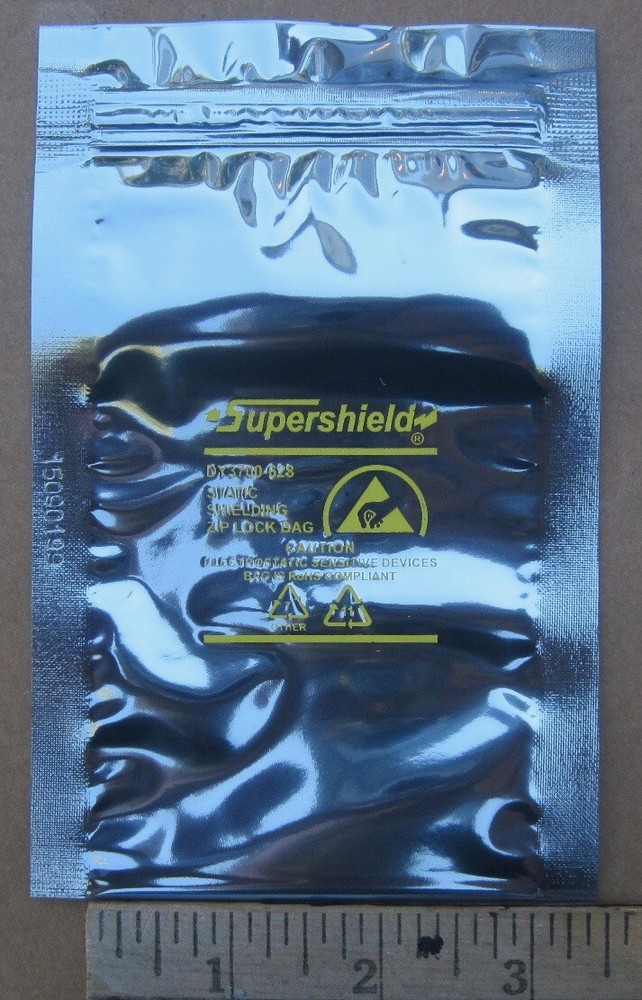 100 3x5" Zip-Top Dou Yee Static Shield Bags