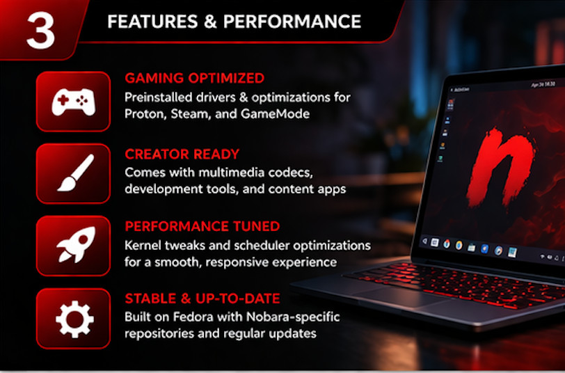 Nobara OS USB Bootable Flash Drive 64 Bit Linux Live Gaming Installer Latest