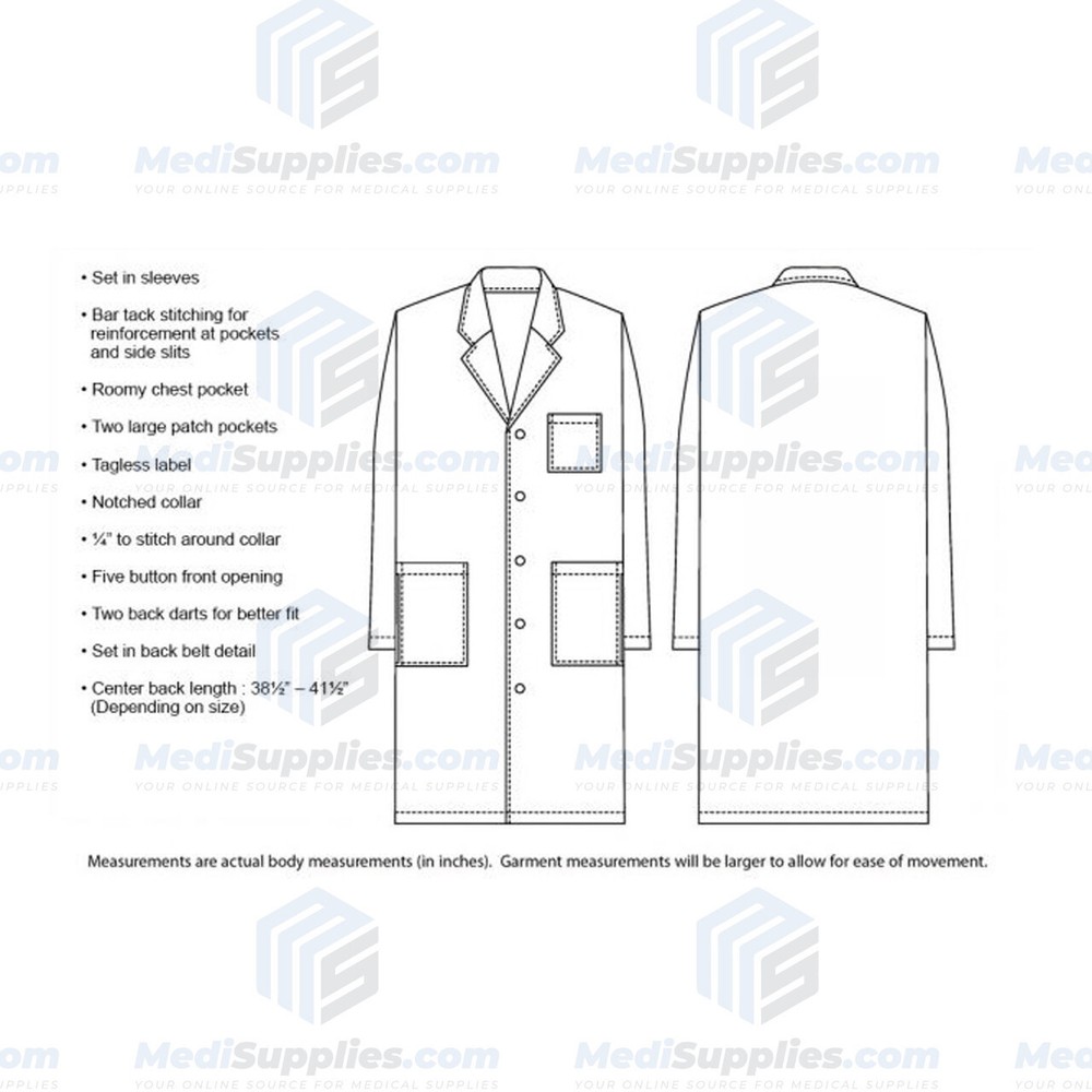 Lab Coat - White (3 Pockets)