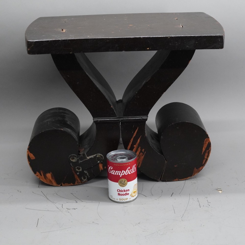 Antique Solid Wood Architectural Salvage Pedestal Bench Column Base Repurpose