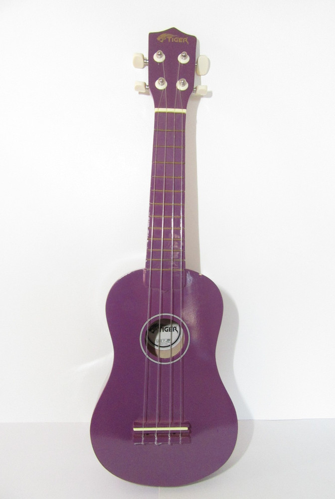 UKULELE TIGER PURPLE MUSICAL INSTRUMENT UKE 7 - PP 4 STRING BEGINNERS