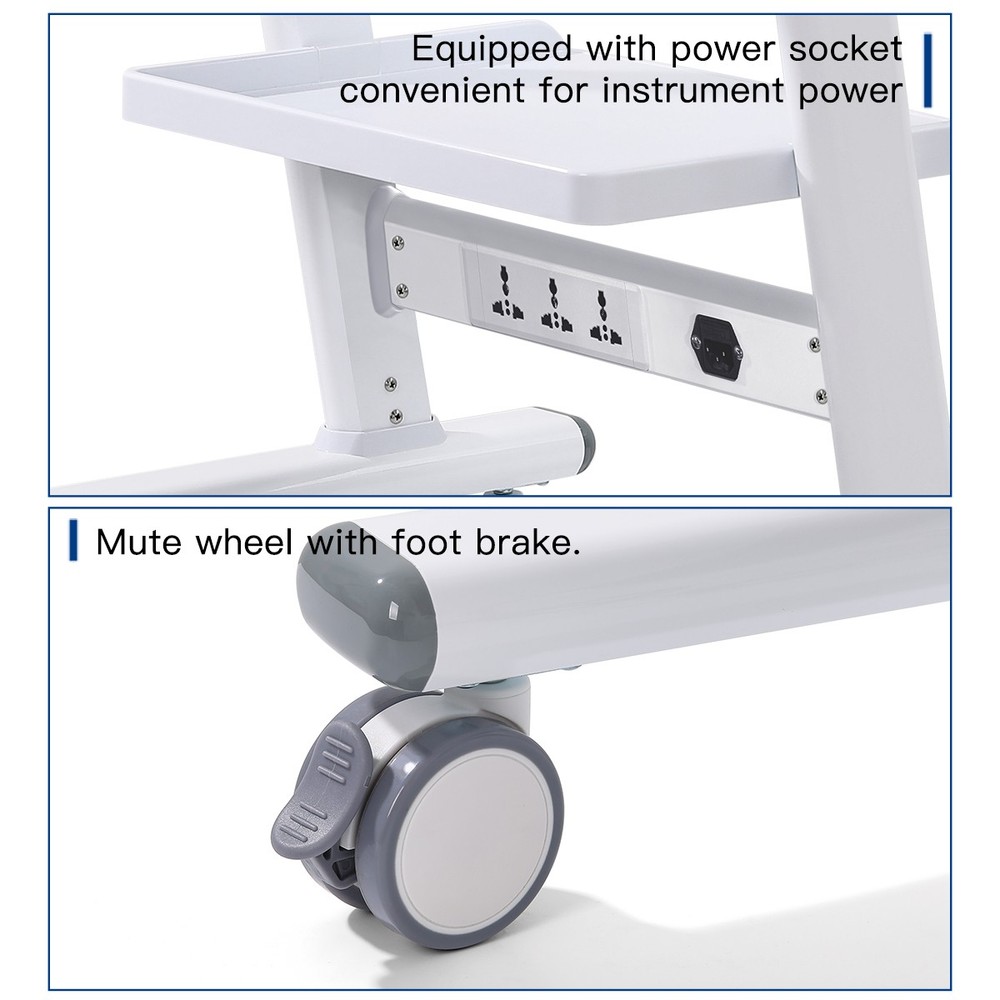 Dental Trolley Cart Mobile Rolling Serving Cart 3 Layers /Multi-Function Cart