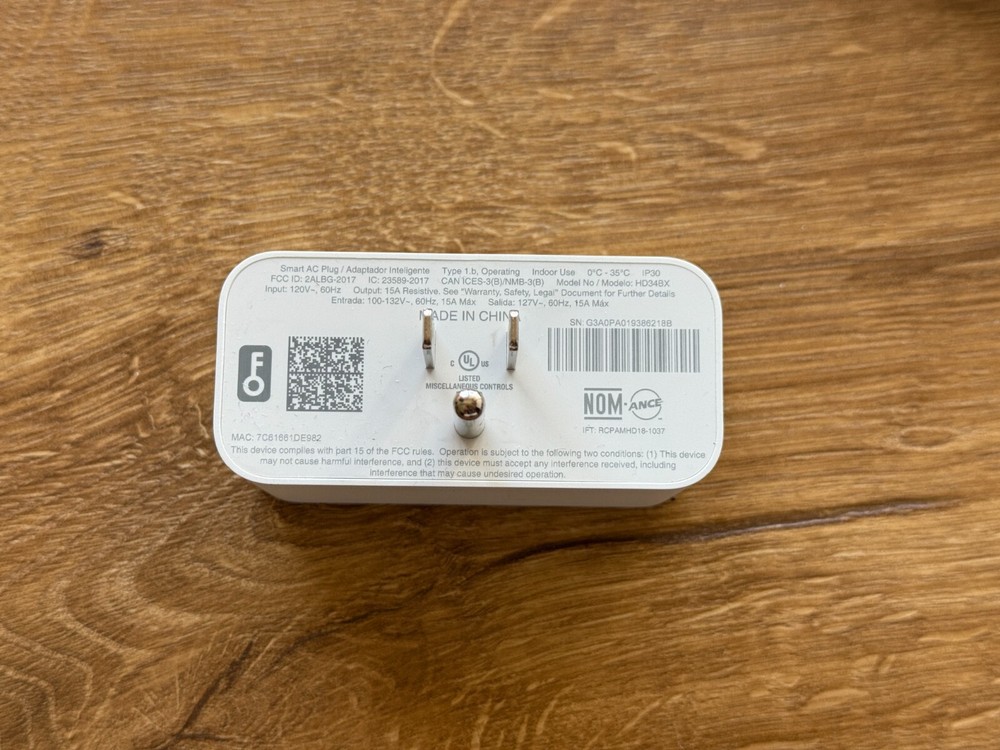 Amazon Smart Plug - White Barely Used Tested Works